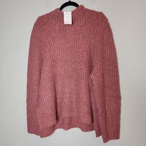 NWT Nordstrom Leith Pink Mauve Knit chunky Sweater. Mock neck.  Size 2X